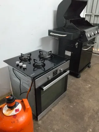 Encimera Gas Butano + Horno Eléctrico