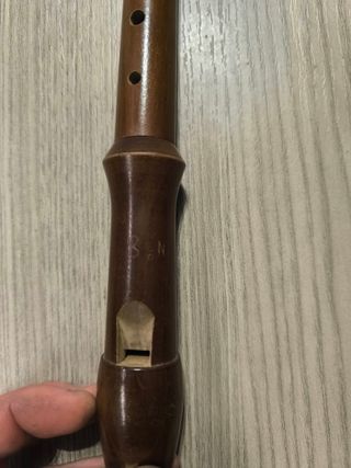 Flauta dulce madera vintage