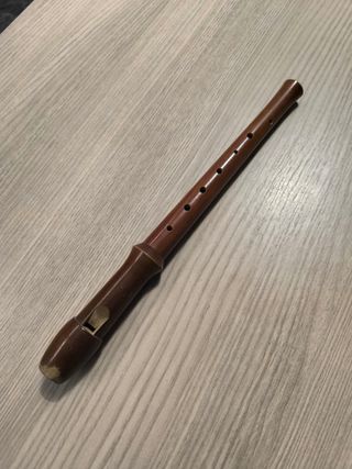 Flauta dulce madera vintage