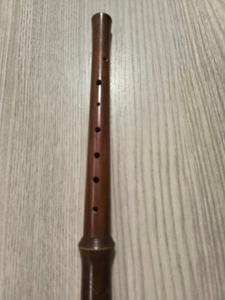 Flauta dulce madera vintage