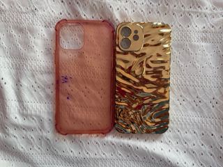 Funda iPhone 12 Oro y Rosa