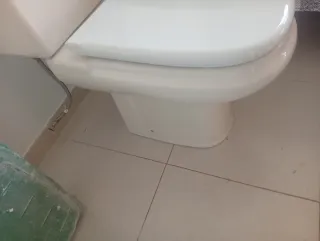 Inodoro de porcelana blanco