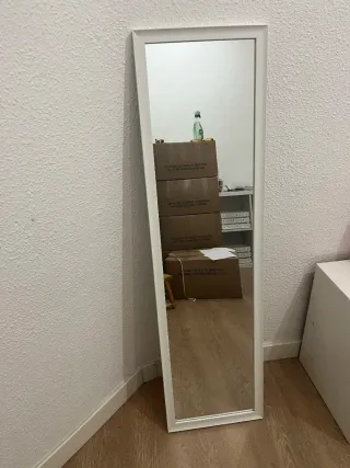 Espejo cuerpo entero blanco 125x35 cm