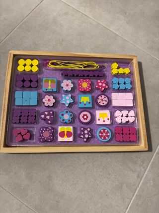 Juego de abalorios de madera para pulseras