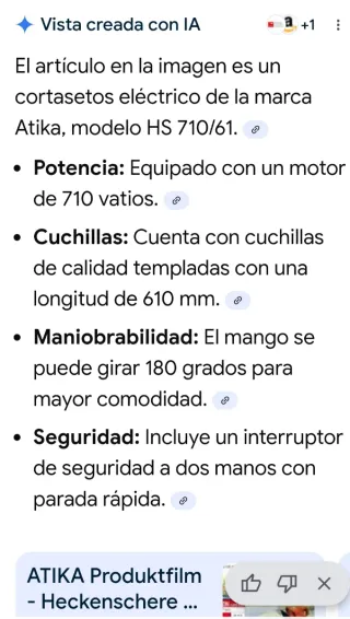 Corta setos Atika HS 710/61