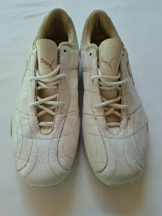 Zapatillas Puma Piel Bajas Blancas/Crema