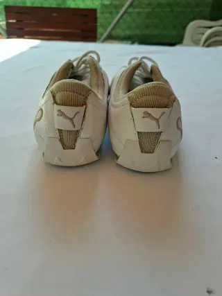 Zapatillas Puma Piel Bajas Blancas/Crema