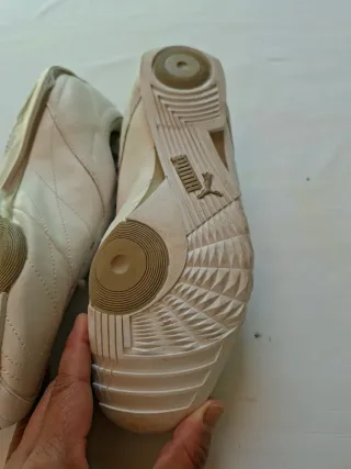 Zapatillas Puma Piel Bajas Blancas/Crema