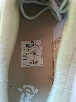 Zapatillas Puma Piel Bajas Blancas/Crema