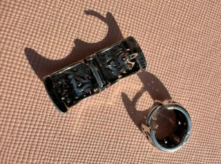 Orecchini cerchio argento 925 vintage