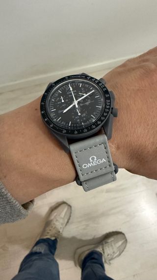 Omega Speedmaster MoonSwatch Negro Gris