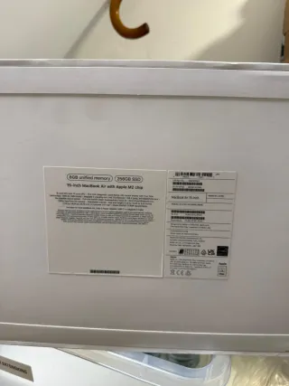 Portátil Apple MacBook Air M2