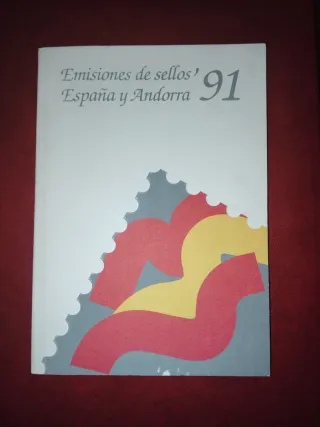 Libro Carpeta Sellos España  Andorra 1991 Completo