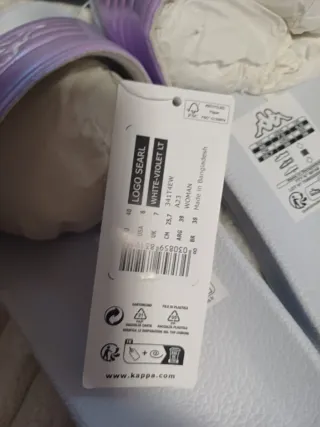 Chanclas Kappa Seal Blancas y Rosas