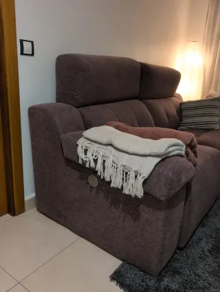 Sofá Eléctrico de Tela Morado