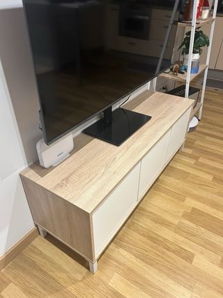 Mueble TV y Estantería Madera/Metal