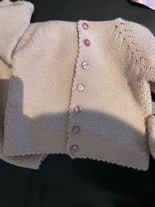 Conjunto bebé hecho a mano rosa
