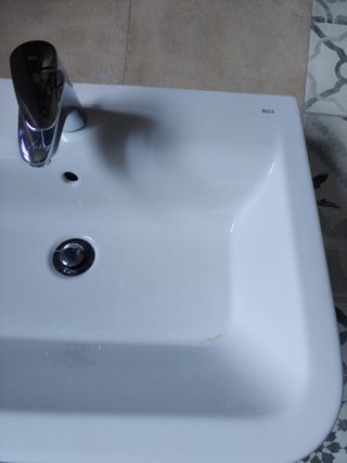 Lavabo Roca 65cm Blanco Porcelana