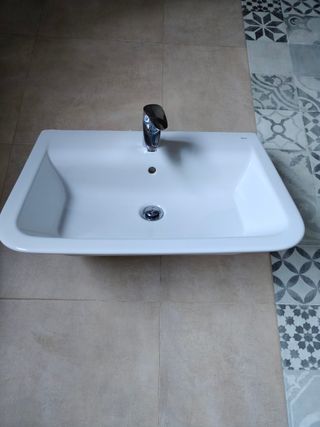 Lavabo Roca 65cm Blanco Porcelana