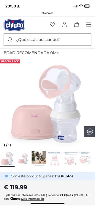 Sacaleches Chicco Eléctrico Rosa