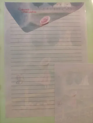 Lote de 3 cartas perfumadas con sobre y hojita peq