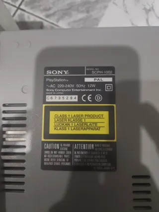 Consola PlayStation 1 (PS1) averiada