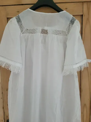 Camicia da notte Lionello in cotone pizzo