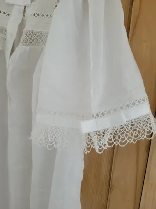 Camicia da notte Lionello in cotone pizzo
