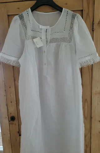 Camicia da notte Lionello in cotone pizzo