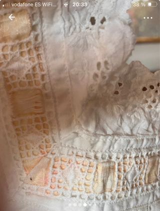 Vestido/camisón antiguo hilo bordado