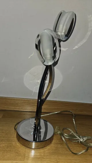 1 Lámpara de techo + 2 lámpara mesilla plata/tran