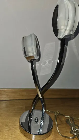 1 Lámpara de techo + 2 lámpara mesilla plata/tran