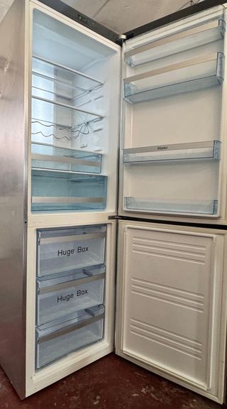 FRIGORÍFICO HAIER COMBI NO FROST EN PLATEADO