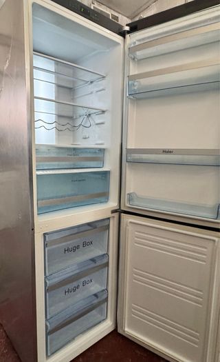 FRIGORÍFICO HAIER COMBI NO FROST EN PLATEADO