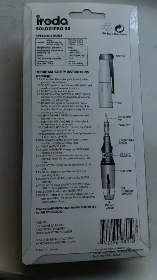 Soldador de gas Iroda Solderpro 50