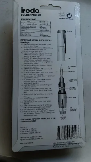 Soldador de gas Iroda Solderpro 50