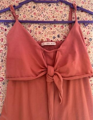 Vestido largo rosa tirantes