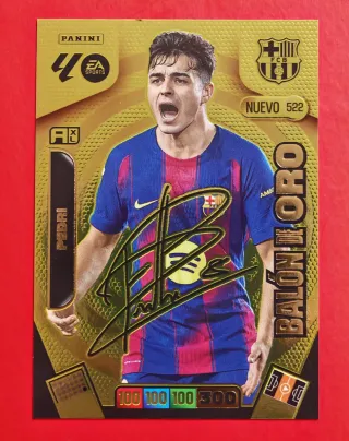 Pedri Balón de Oro Firmado Adrenalyn