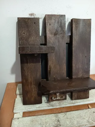 Repisa Industrial Madera y Metal