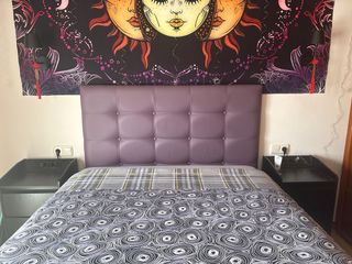 Cabezal Morado Polipiel para cama 1,3550