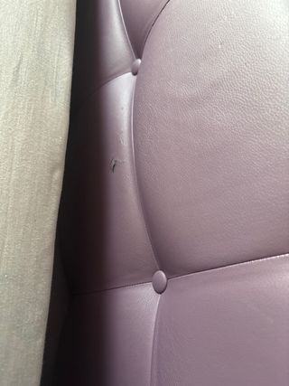 Cabezal Morado Polipiel para cama 1,3550