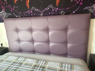 Cabezal Morado Polipiel para cama 1,3550