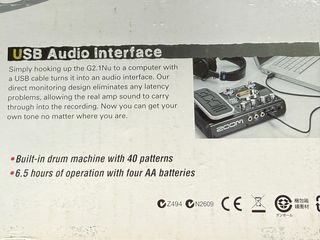 Pedal Multiefectos Guitarra Zoom G2.1 Nu