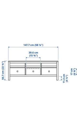 Mueble TV Hemnes Ikea Blanco y Madera