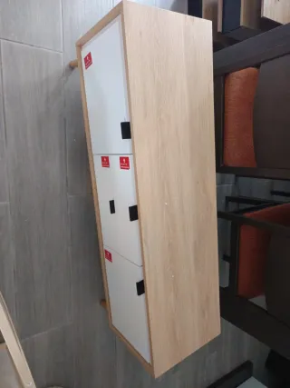 Mueble TV moderno blanco y madera