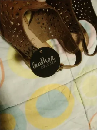 Chanclas de piel Talla 37