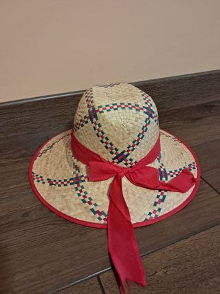 Sombrero playero de paja mujer