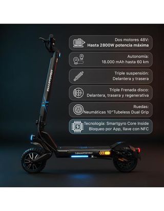 Patinete SmartGyro Crossover Dual Max 2 LR