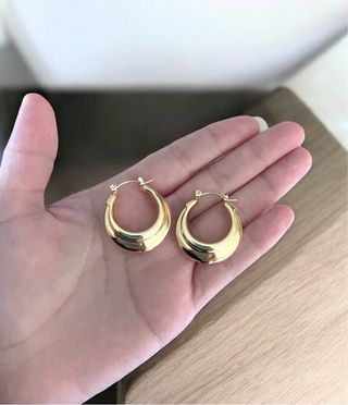 Pendientes dorados aro grandes