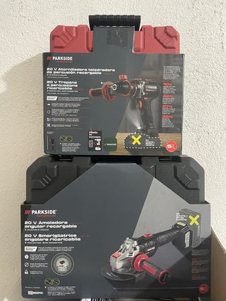 Amoladora y atornilladora de percusion 20v